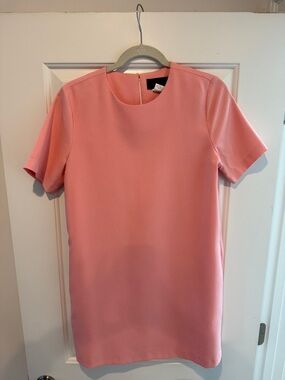 REVOLVE Pink Shift Dress with Button Accent